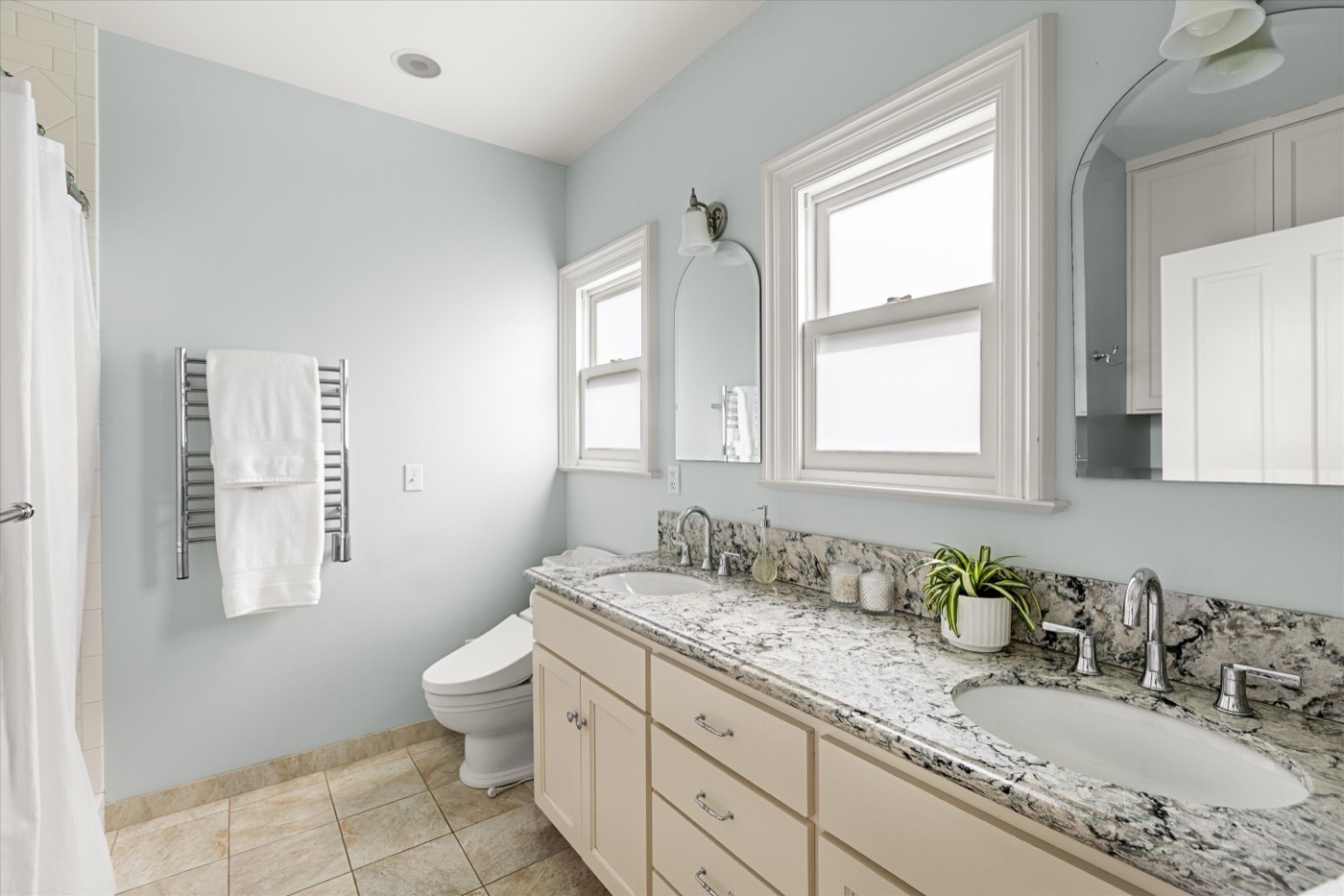 Bathroom with double vanity